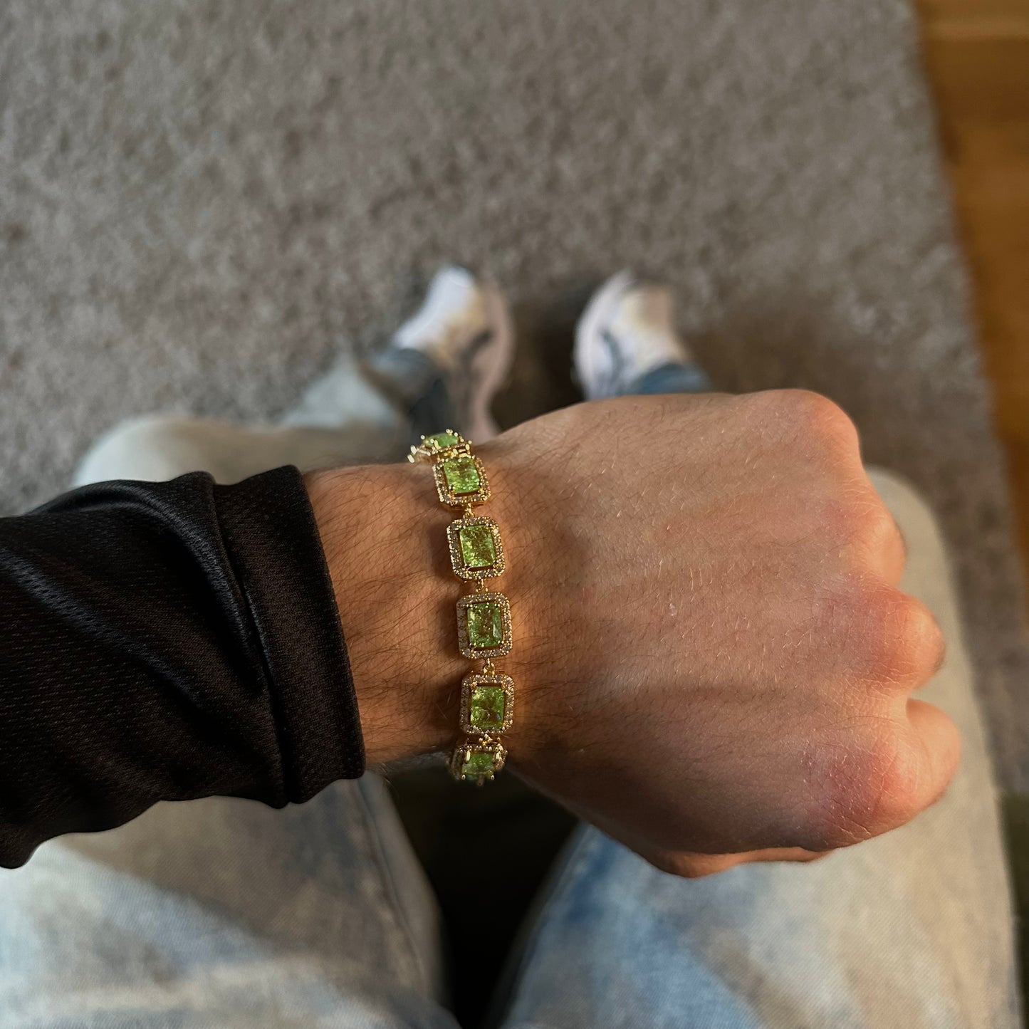 Baguette Bracelet Green